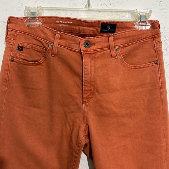 Ag Adriano Goldschmied salmon skinny jeans. Prima cigarette crop. - Picture 2 of 10